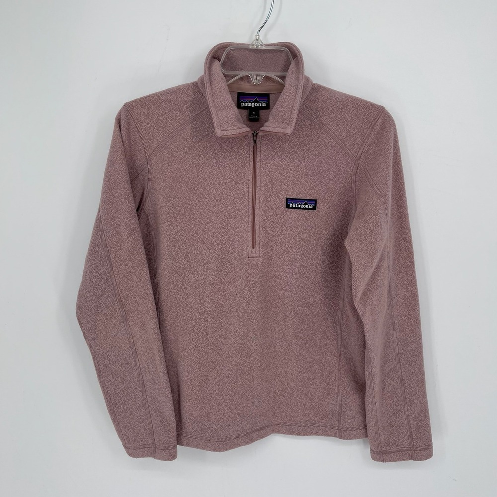 Patagonia Women's Mauve Micro D Quarter Zip Fleece Pullover Size Small